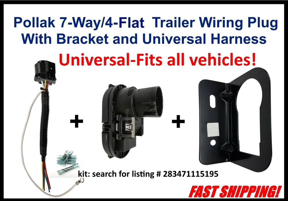 GM 7 way RV plug Vehicle side Light Plug Socket 7flat pin OEM replacement