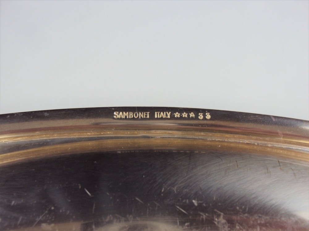 SAMBONET ITALY BY ONEIDA OVAL SILVER PLATED SERVING PLATTER WITH LID