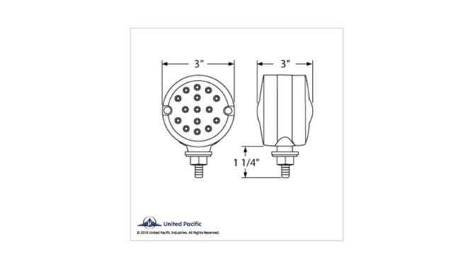 30 LED 3" DUAL FUNCTION REFLECTOR DOUBLE FACE LIGHT - AMBER & RED LED/CLEAR LENS