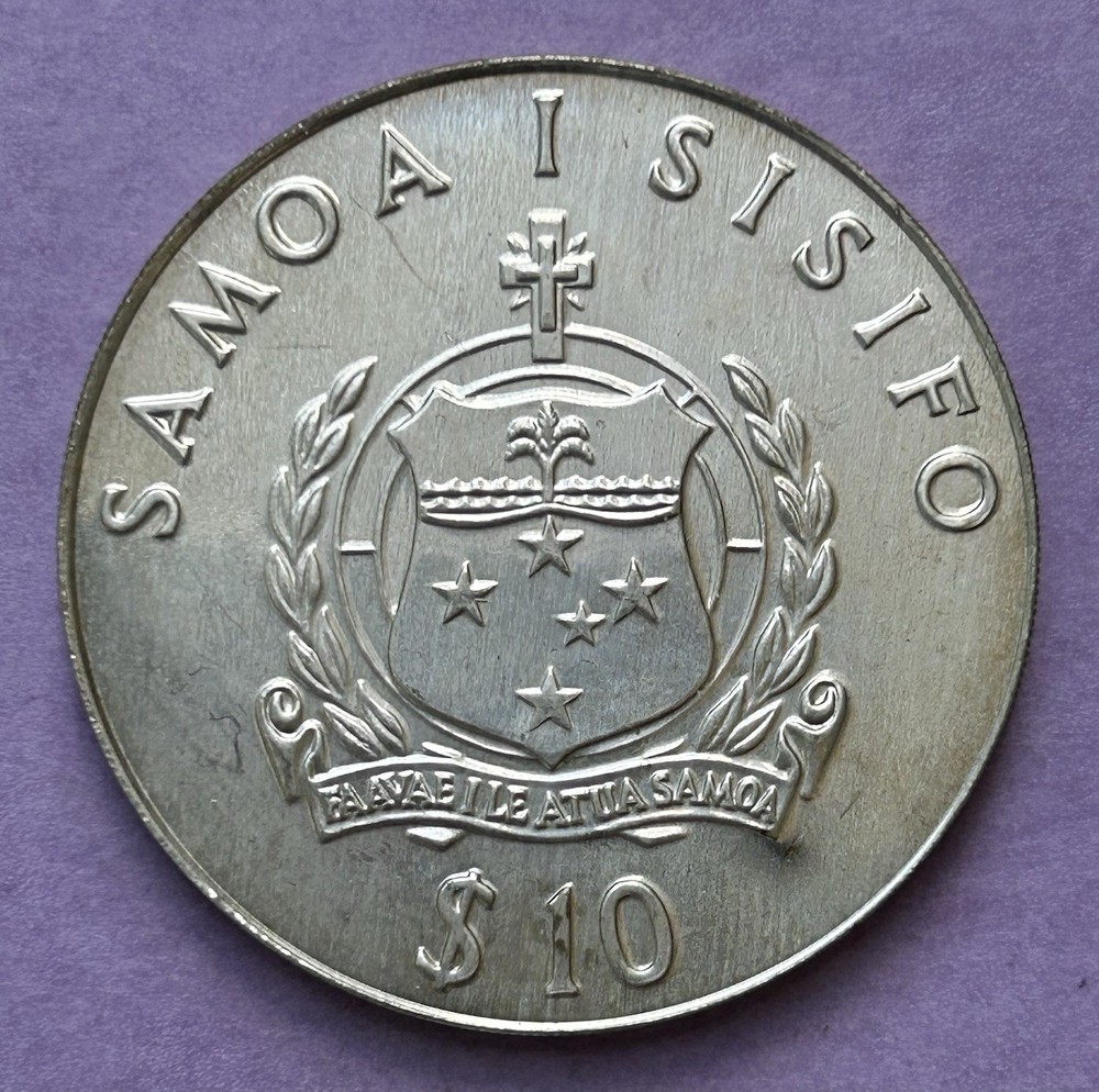 1980 Samoa 10 Tala Silver Coin