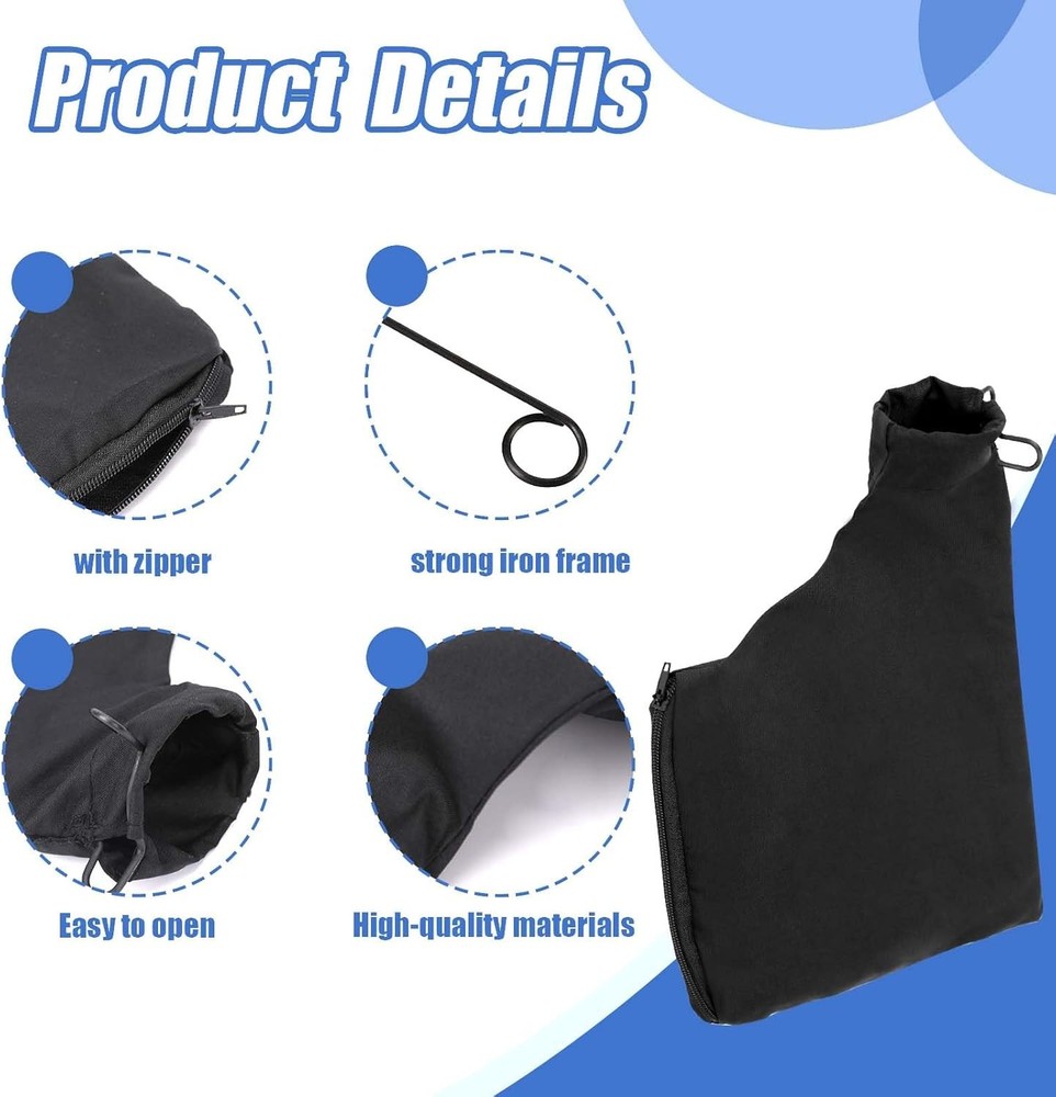 2 Pcs Black Dust Collection Bag for Miter Saw Table Medium,