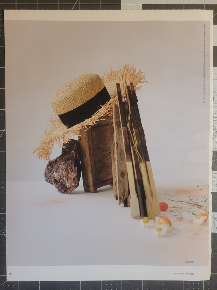 Large-Format Magazine Tear Sheet: David Abrahams Uncommon Objects: Chanel Hat