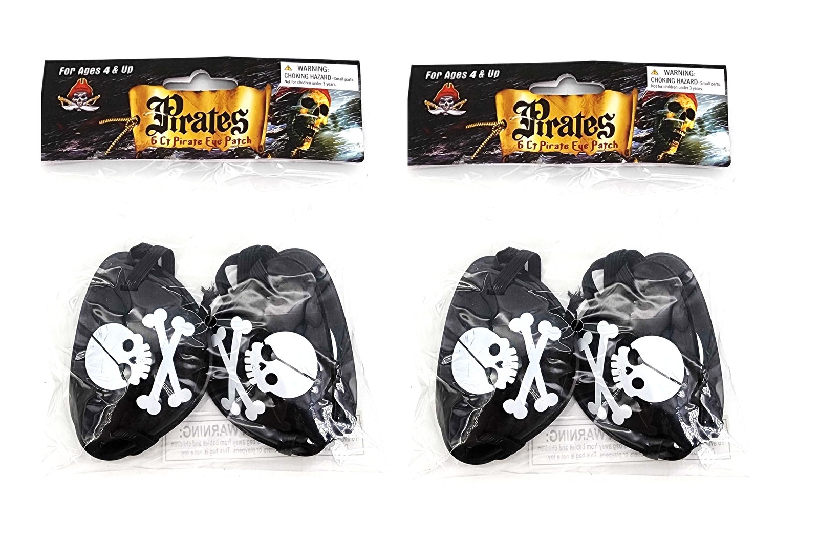 Kids Pirate Halloween Costume Accessory Eye Patch 12 Pack Skull and Crossbones