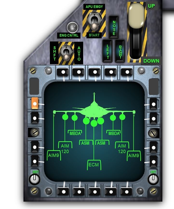 GRIPEN E COCKPIT instrument panel CDkit