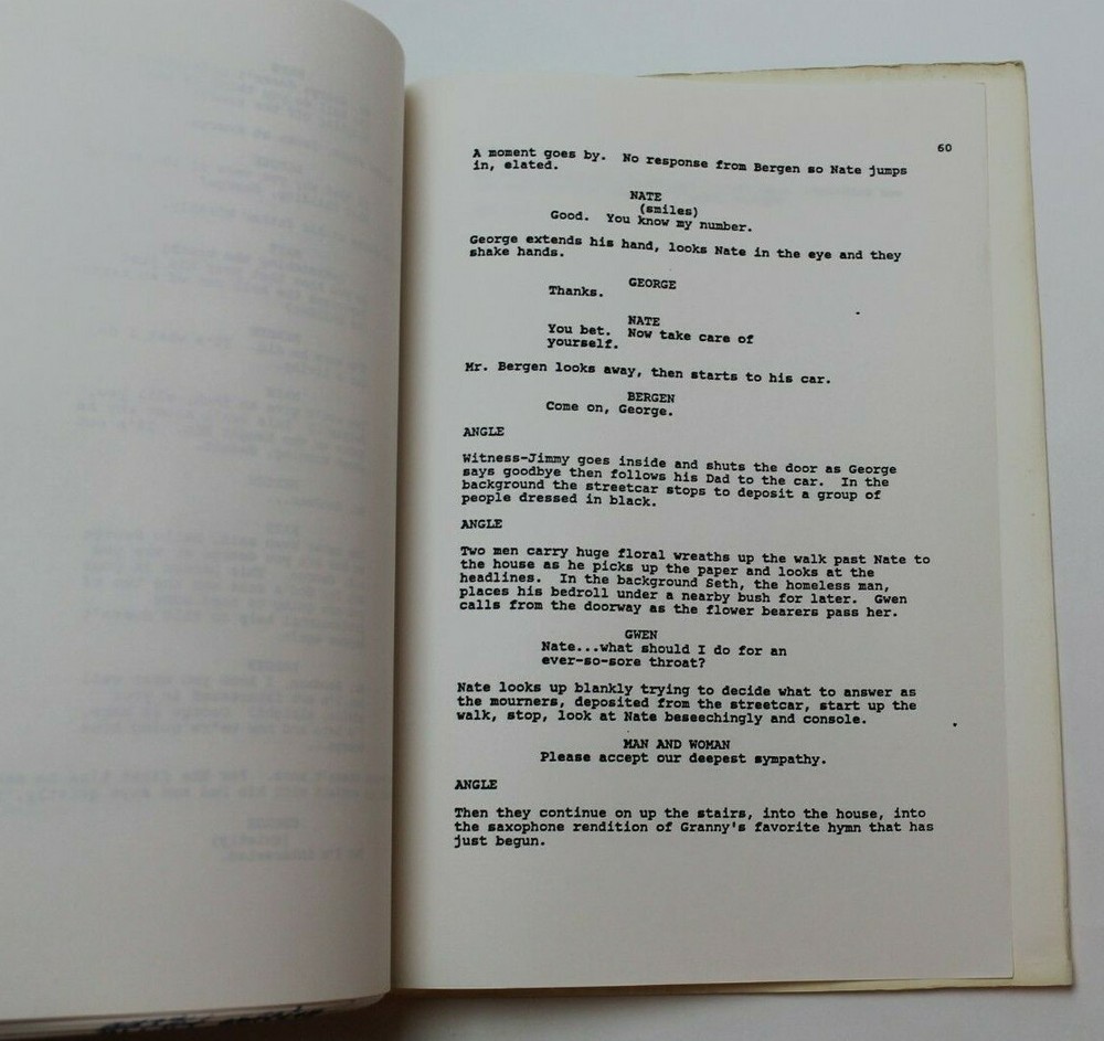 CBS SUMMER PLAYHOUSE / Joan Tewkesbury 1987 TV Script, "Elysian Fields"