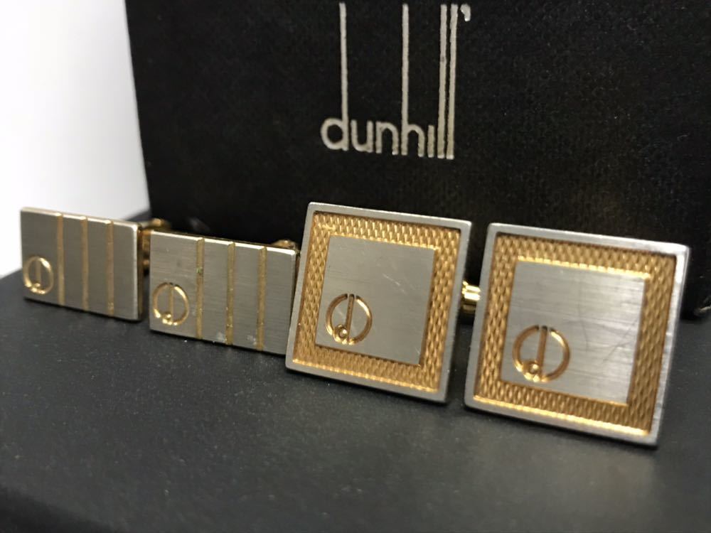 dunhill Cufflinks Set Cuff's Button Multicolor Square & Rectangle Men's Jewelry