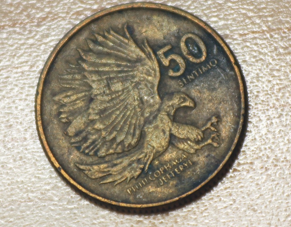 1994 Philippines 50 Sentimos Monkey-eating Eagle
