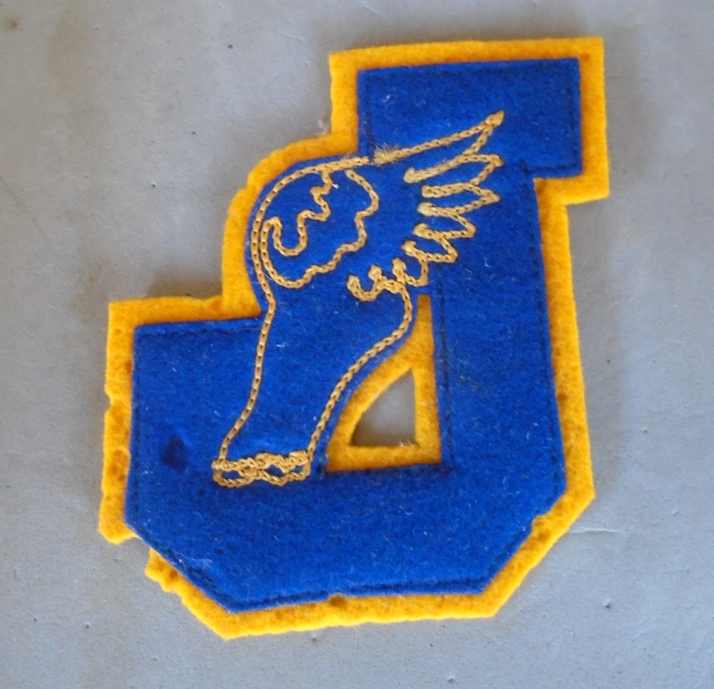 vintage track letter patch