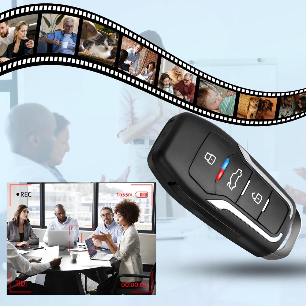 64GB Car Key -1080P-Portable Mini -with Motion Detection
