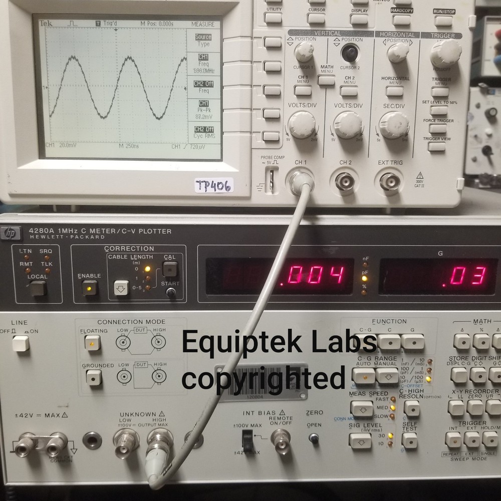 HP 4280A 1 MHz Capacitance Meter C-V Plotter PERFECT +/-100V Bias GPIB interface