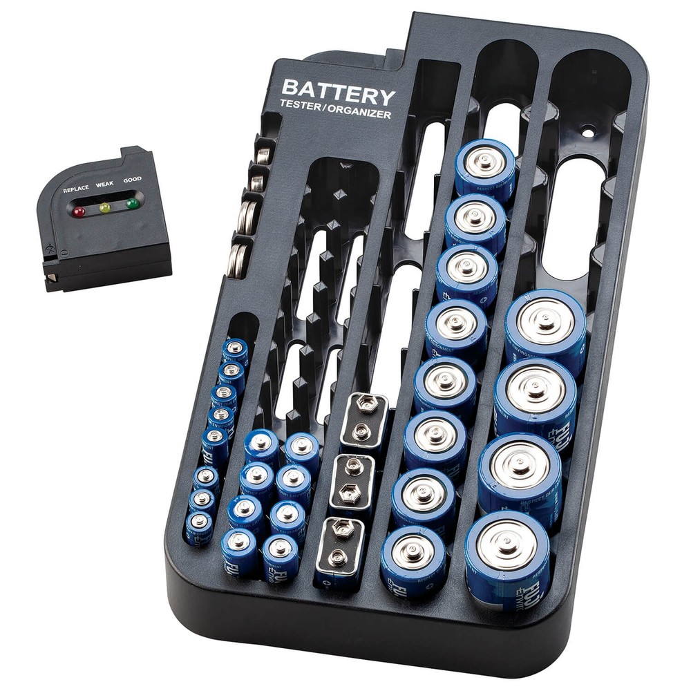 Battery Organizer with Tester