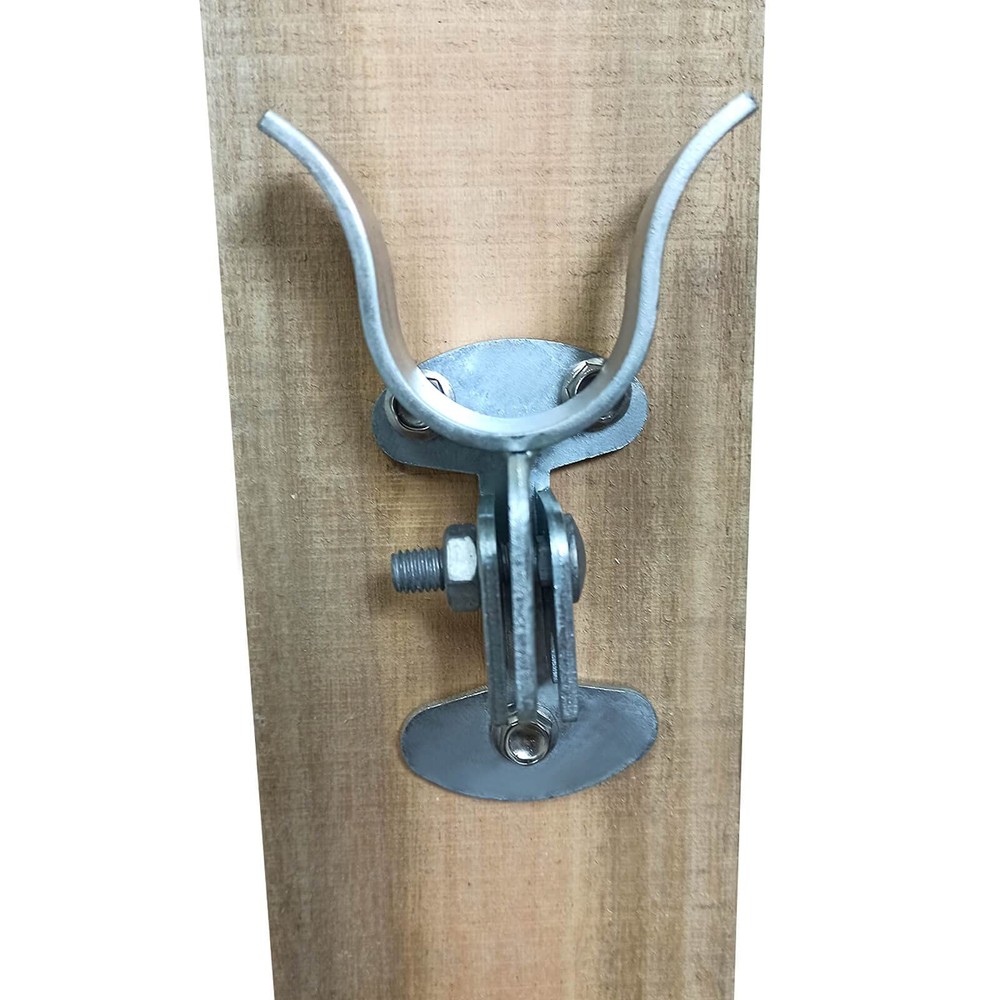 1-3/8" Flat Back Wall Mount Fork Gate Latch - Hardware with