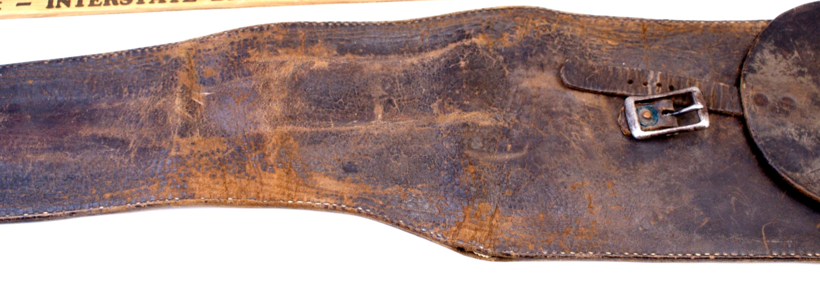 ANTIQUE LEATHER RIFLE or SHOTGUN CASE - ORIGINAL