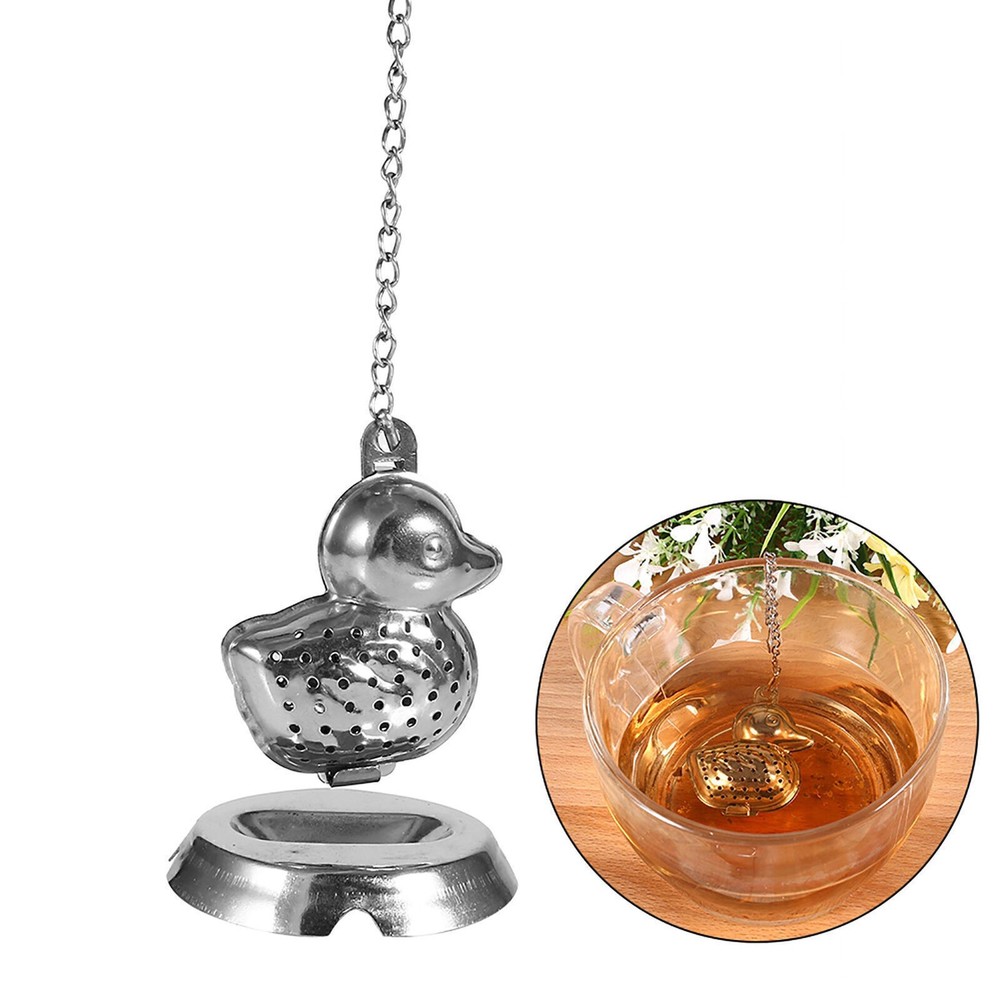 Stainless Steel Loose Tea Leaf Infuser Ball Strainer Filter Diffuser Herbal Duck