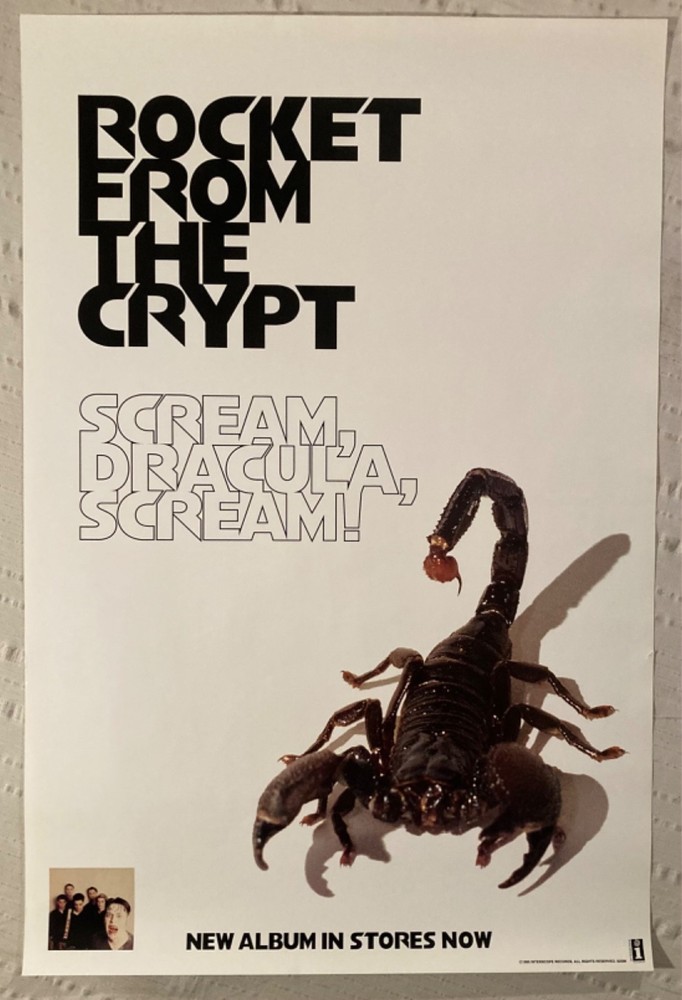 Rocket From The Crypt 1995 Promo Poster Scream Dracula Scream G
