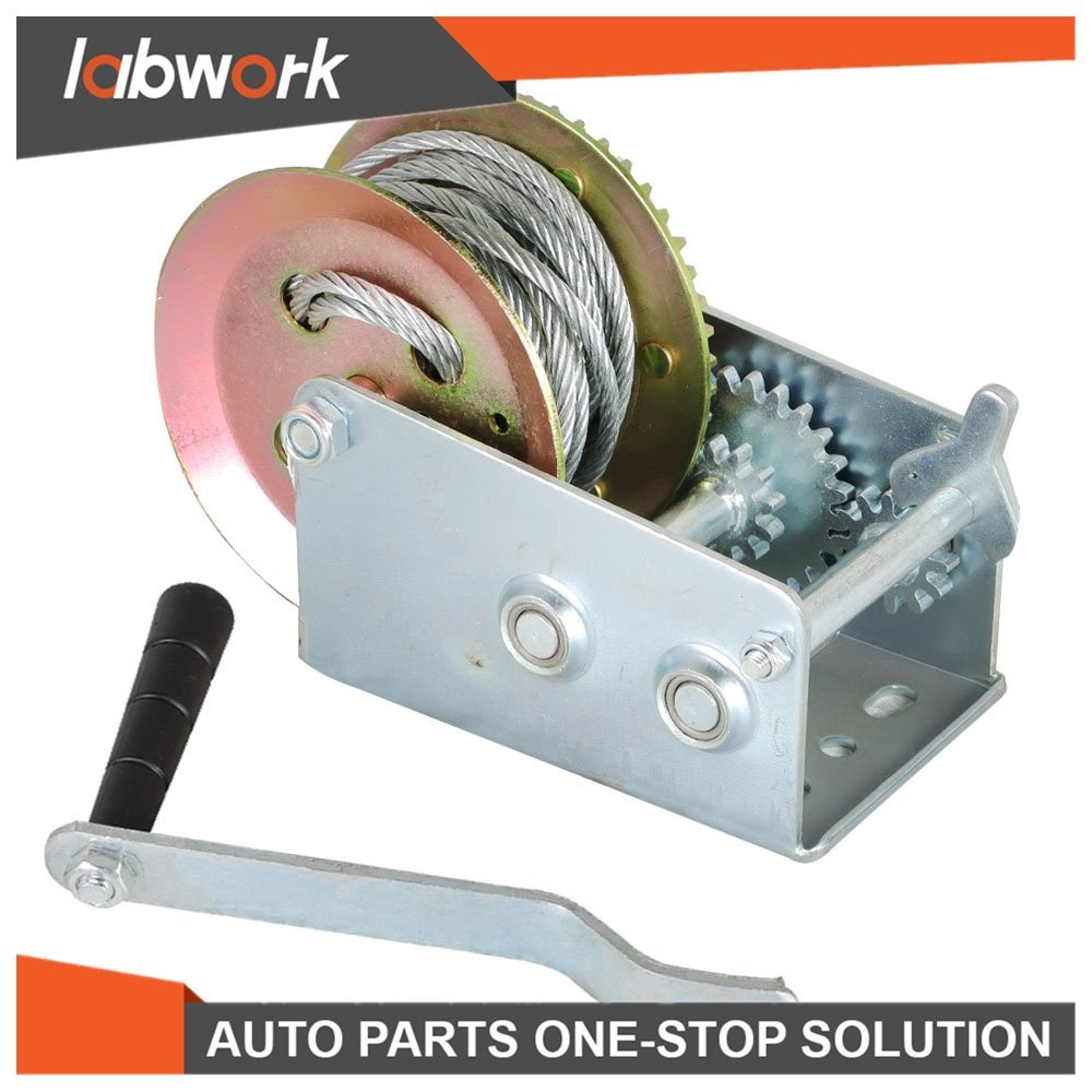 Labwork 3500lbs Hand Winch With Cable For Trailer Winch Durable Hand Crank Winch