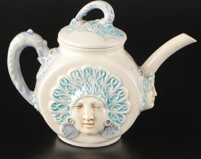 David Keyes Funk Art Fantasy Tacoma Art Pottery Teapot Figural