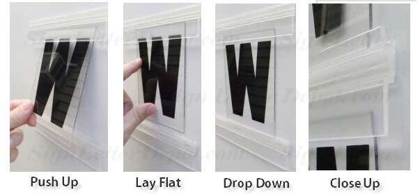 Push Up Drop Down Track for Rigid Sign Letters PUDD 8'