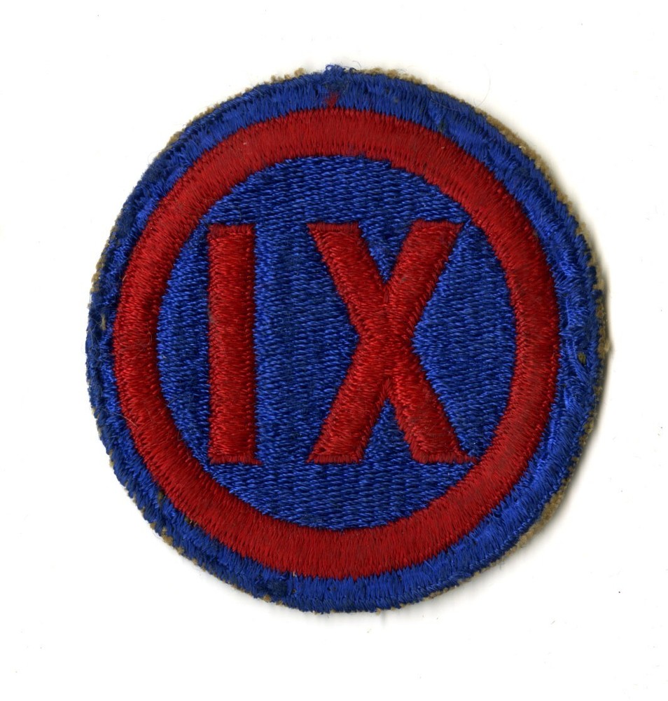IX Corps White Back Patch WWII Vintage Pacific Theater