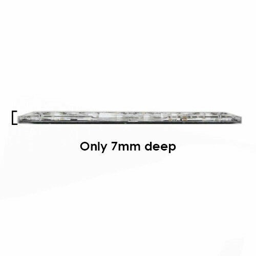 FLUSH AMBER LED STROBE LIGHTS SLIM FLAT MODULE BEACON RECOVERY LIGHTBAR 12V 24V