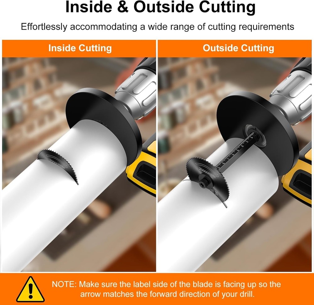 Inside Pipe Cutter for PVC Pipe, Cutter Tool Set with scale - Adjustable Depth