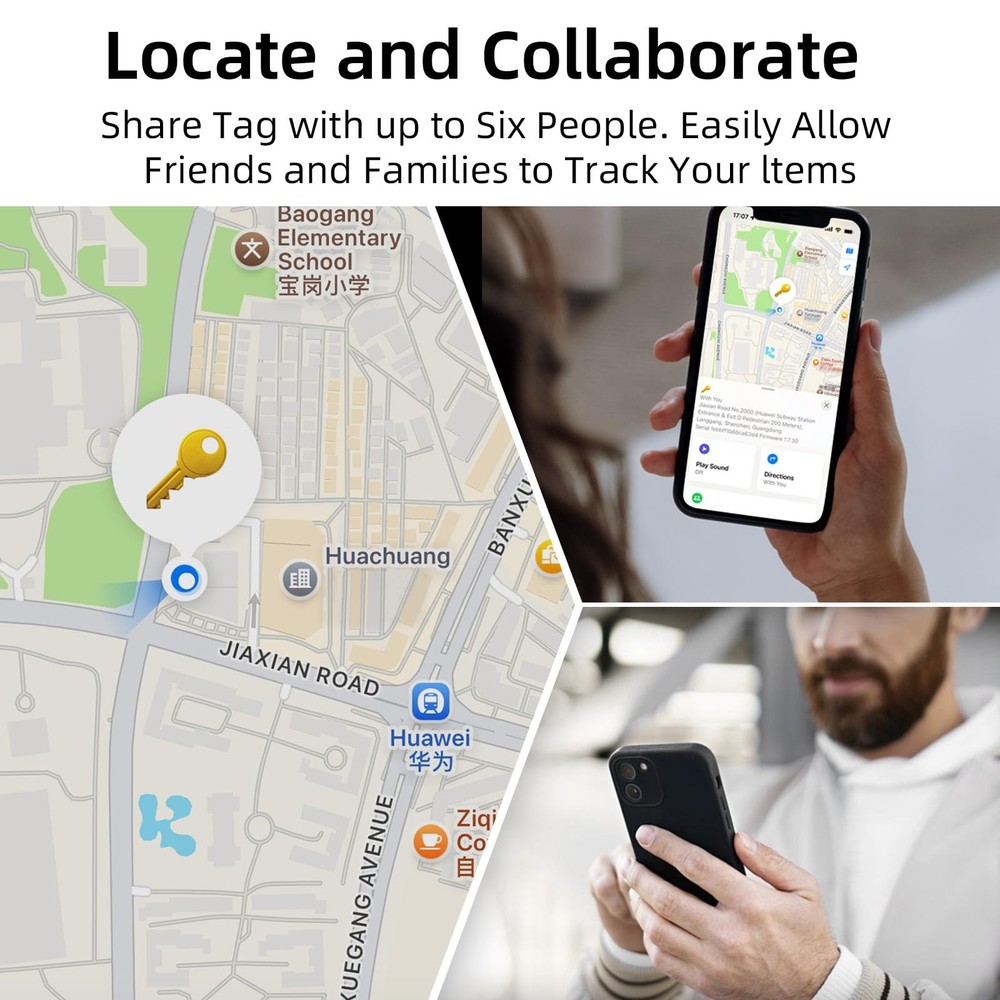 Air Tracker Tags-4 Pack[Apple MFi Certified] (iOS Only), Bluetooth Tracker fo...
