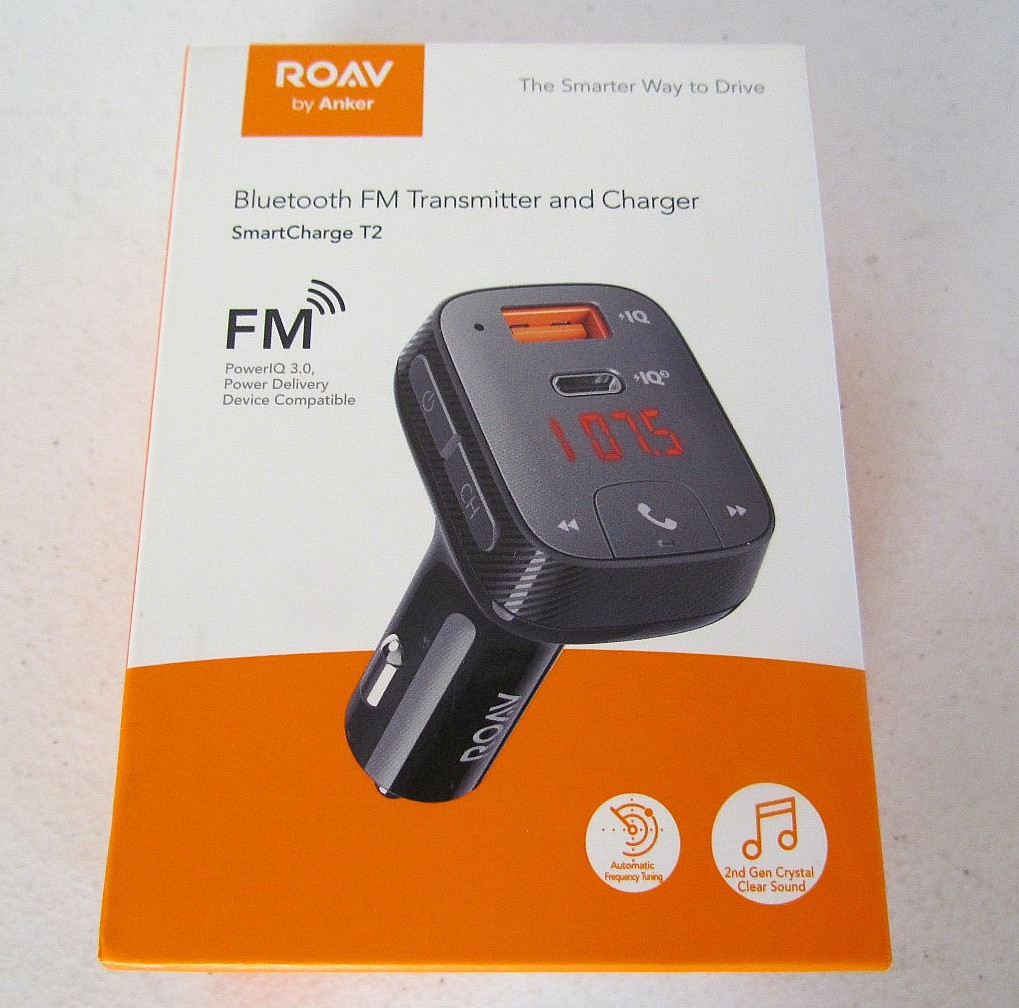 Anker Roav T2 Bluetooth FM Transmitter & Charger SmartCharge IQ 3.0 New