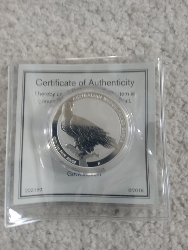 2017 Australia Silver 1 Oz $ Wedge Tailed Eagle Uncirculated!!!
