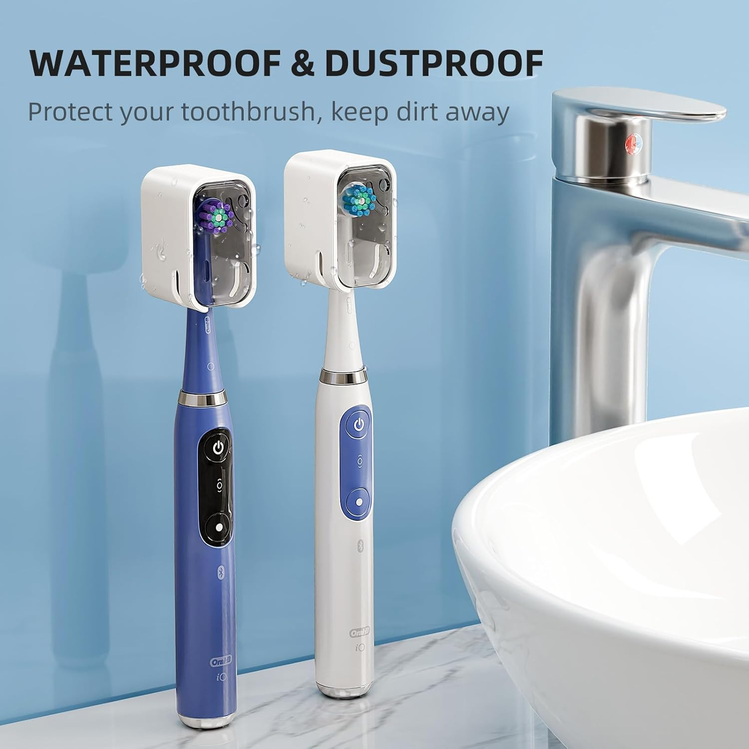 Travel Toothbrush Head Cover 2PCS, Electric Toothbrush Covers Caps, Ventilated T