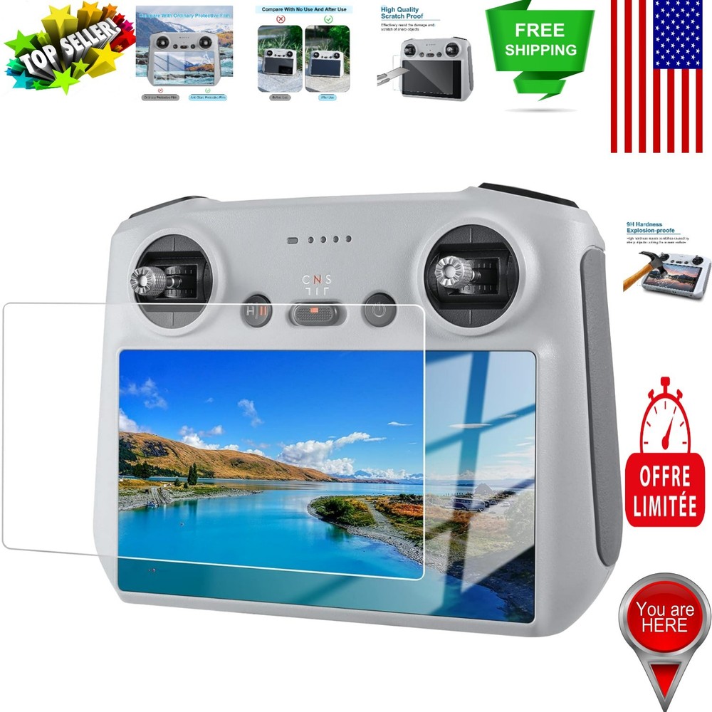 2-Pack Anti-Glare Matte Screen Protector for DJI Mini 4/5 Pro Remote Controller