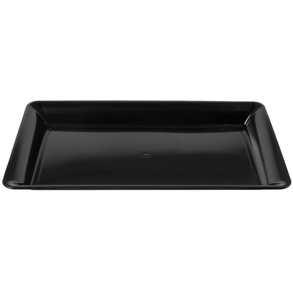 Fineline RC473.BK, 12x18-Inch Platter Polystyrene White Rectangular Tray, 20/CS