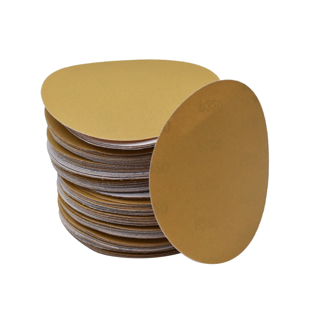 100 Pack High Precision 6" 240 Grit NO-Hole Hook Loop Pads Sanding Disc Flocking