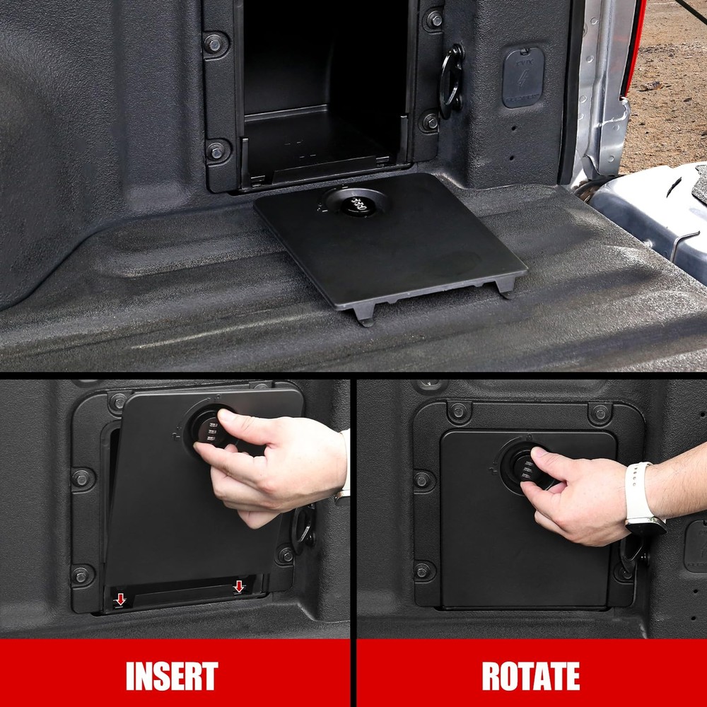 Mabett Bed Storage Bin Cover with Code Lock Compatible with Ford Maverick 202...