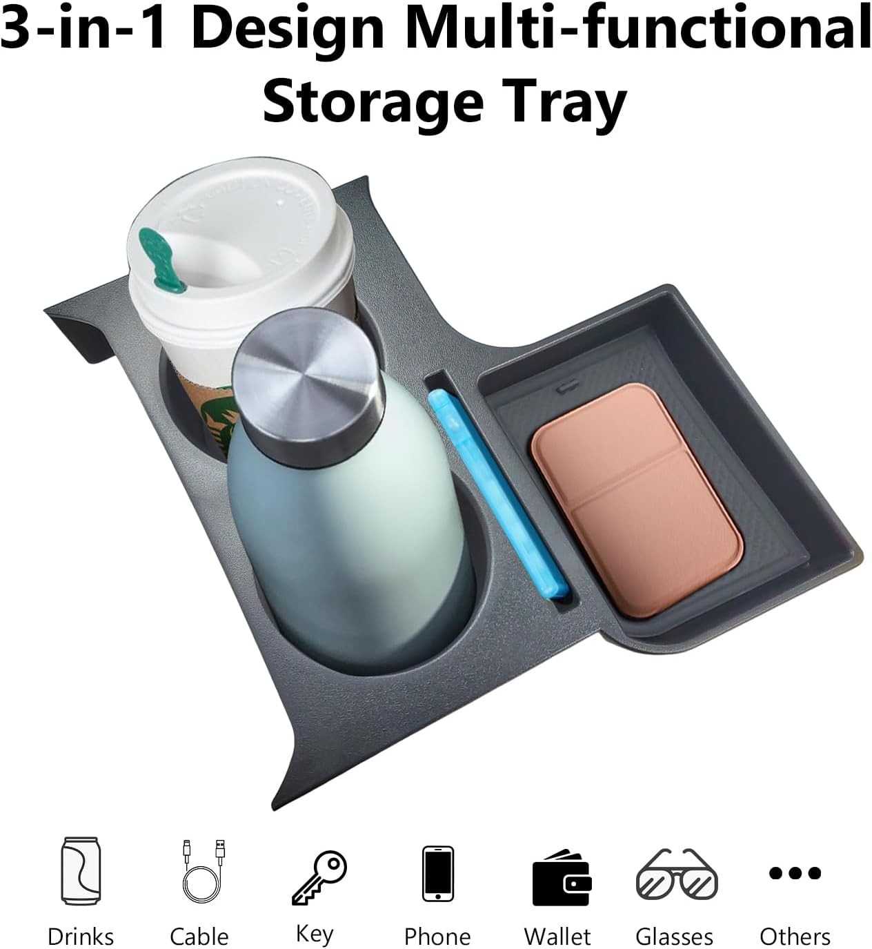 For Ford Maverick 2022-2025 Accessories Center Console Cup Holder Organizer Tray