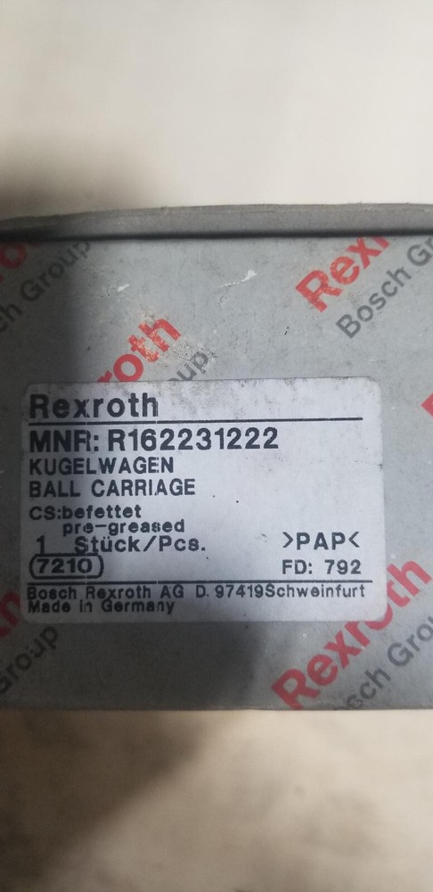 Rexroth Linear Bearing R162231222