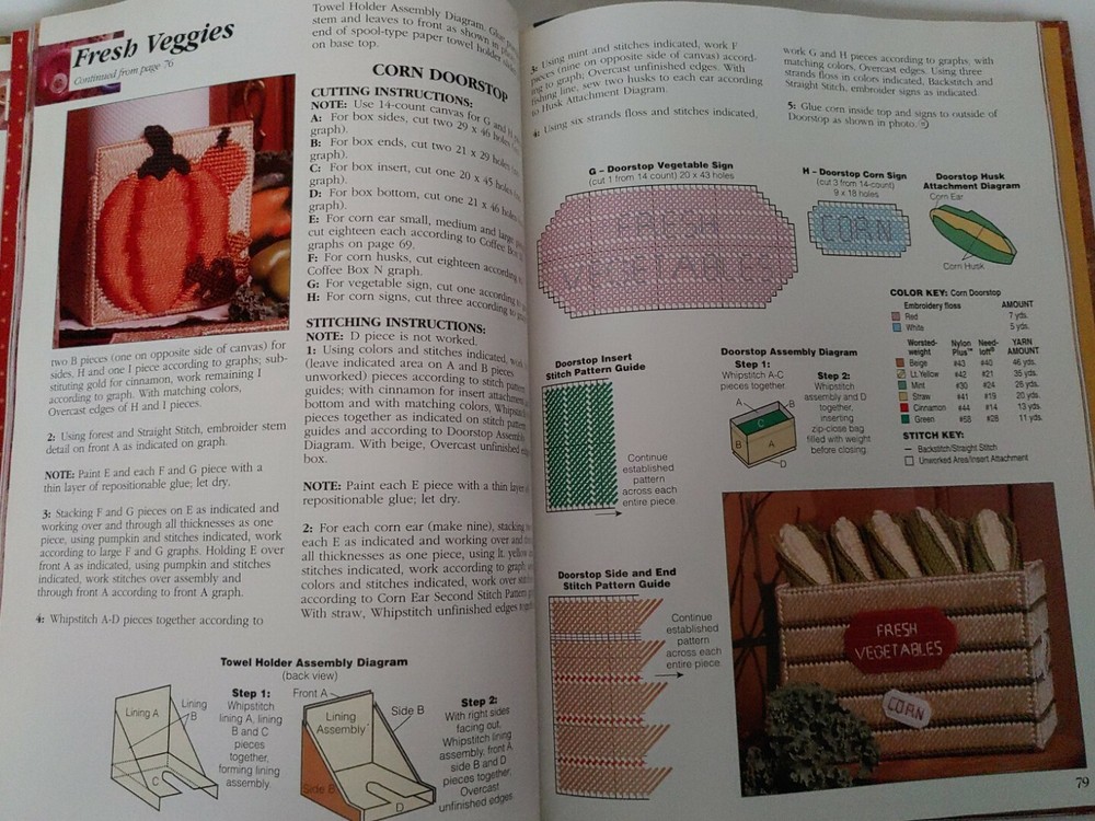 HEARTWARMING PLASTIC CANVAS. Many fun and decorative projects. Great shape!