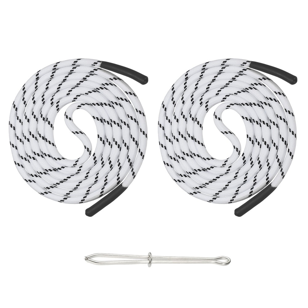 2pcs 53inch Drawstring Cords Hoodie String with Easy Threader, Black