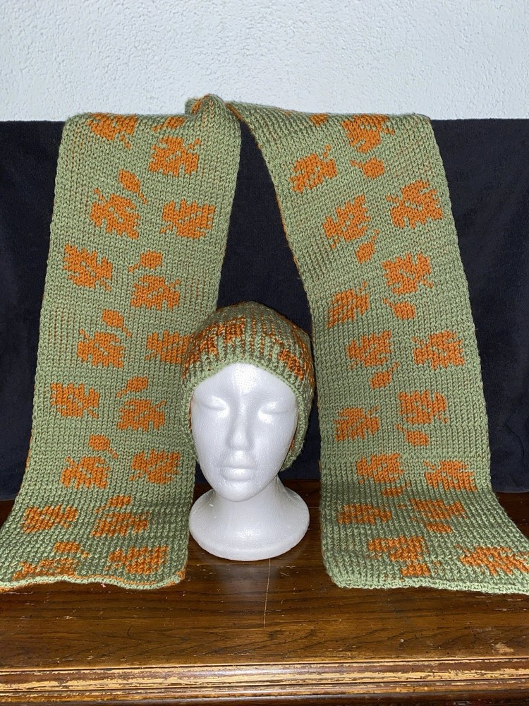 Falling Leaves Scarf And Hat Set