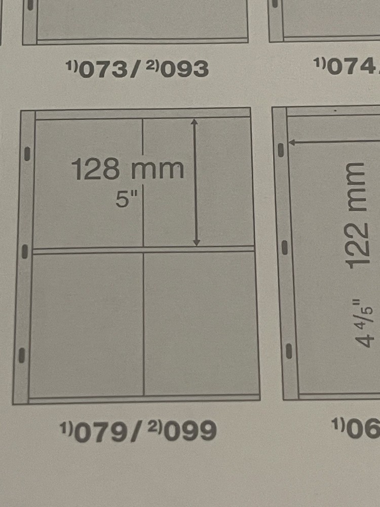 LINDNER 079 Uniplate - Black - 5 Pages- 4 Pockets Per Page