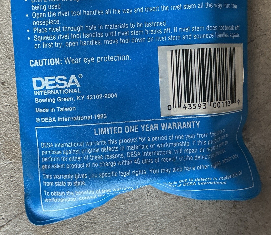 Rivet Tool Powerfast Heavy Duty 00113