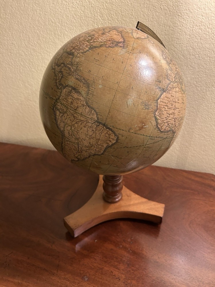 Antique Tabletop Terrestrial Globe on Stand