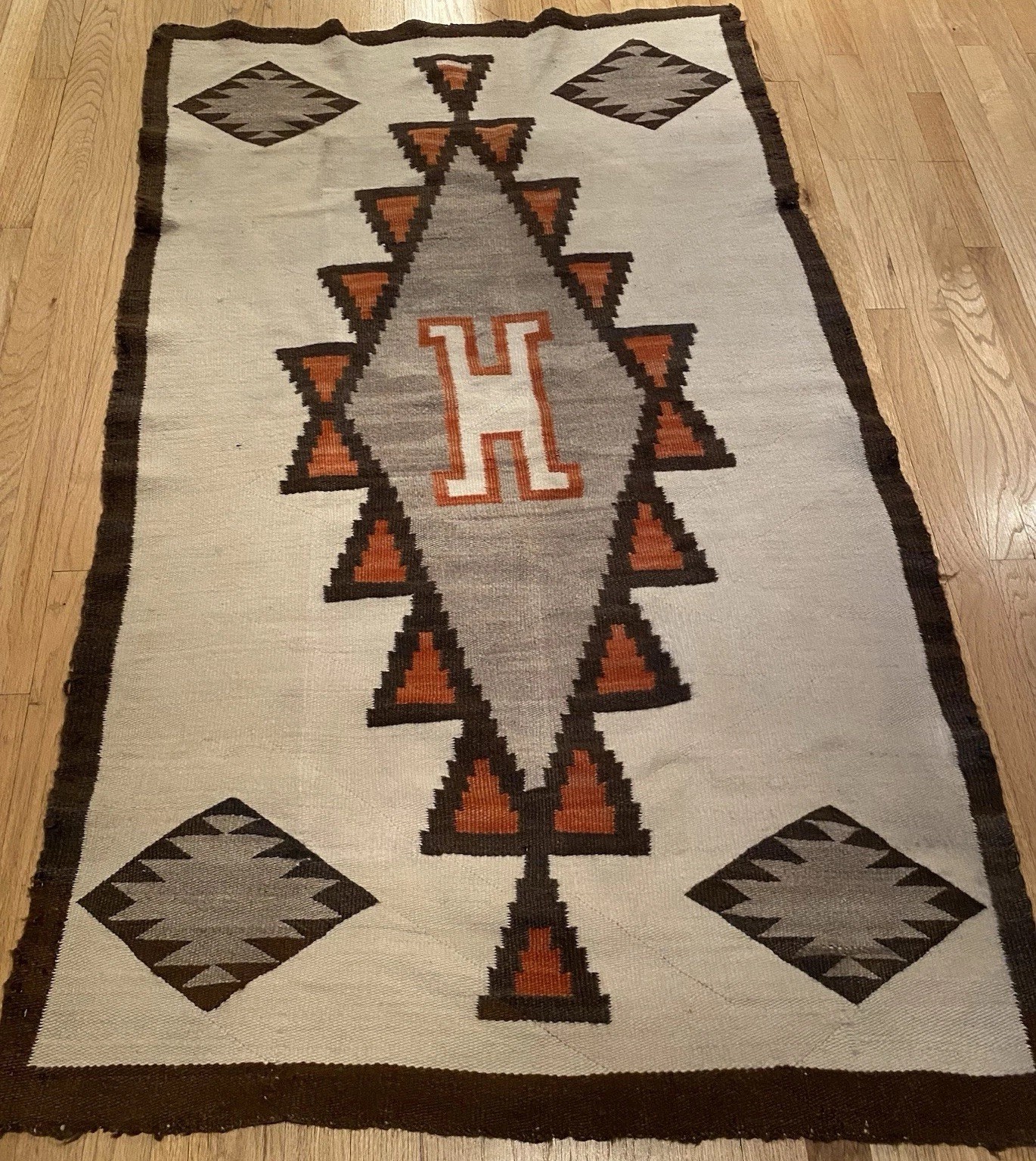 Antique Navajo Trading Post Rug Ganado Western Reservation 1915 Native American