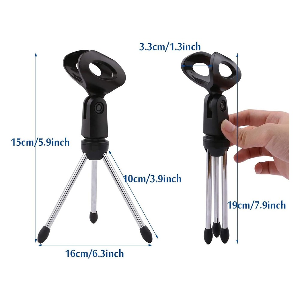 5Core Desktop Mic Stand Tripod Universal Desk Microphone Holder Table Top Stand
