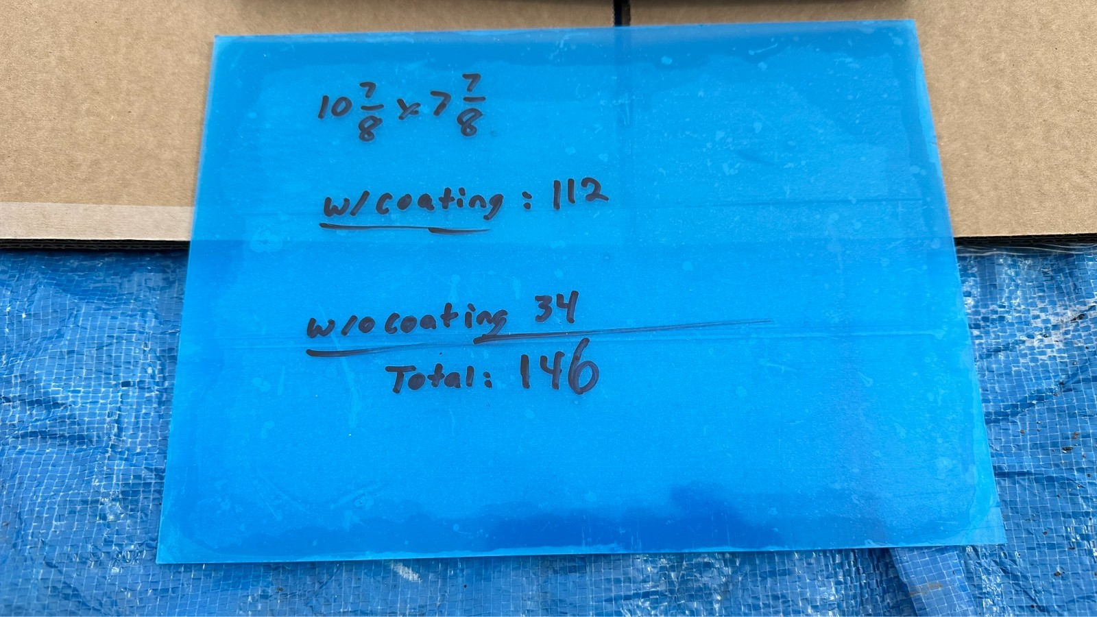 Lot of 10 New Sheets of 10-7/8" x 7-7/8" Acrylic Clear Plexiglass Plexi