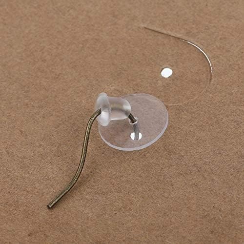 200 Pack Clear Discs for Earrings – Durable Earring Backs to Prevent Stretching