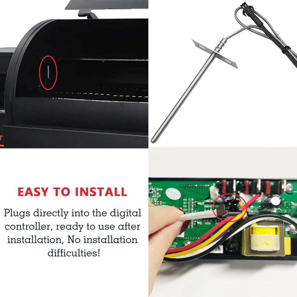 Replacement RTD Temperature Probe Sensor, Compatible with Pit Boss Pellet Grill