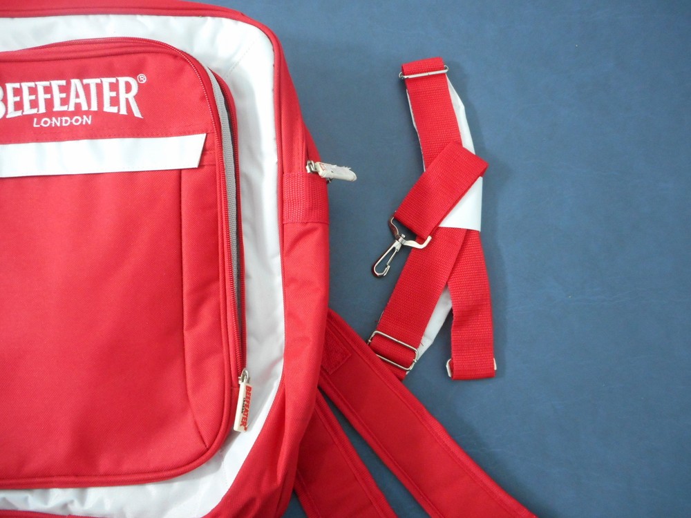 Beefeater London Backpack, Bag, Soft Sided Case Removable straps Advertising.