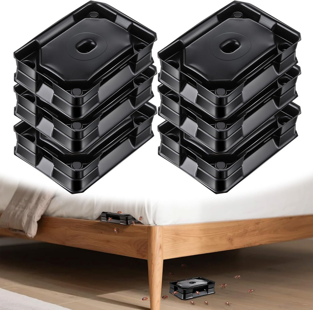 6 Set Bed Bug Detector & Trap, Bedbug Traps with Strong Glue, Bedbug Intercep...