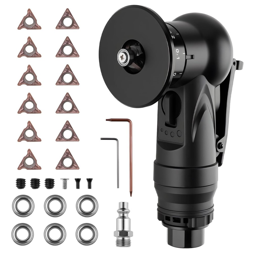 Pneumatic Chamfering Tool, Chamfer Tool with 6 C-Angle & 6 R-Angle Blades