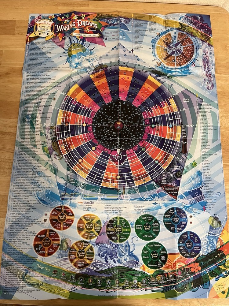 Burning Man 2022 Ticket Stub + Event Booklet & Map